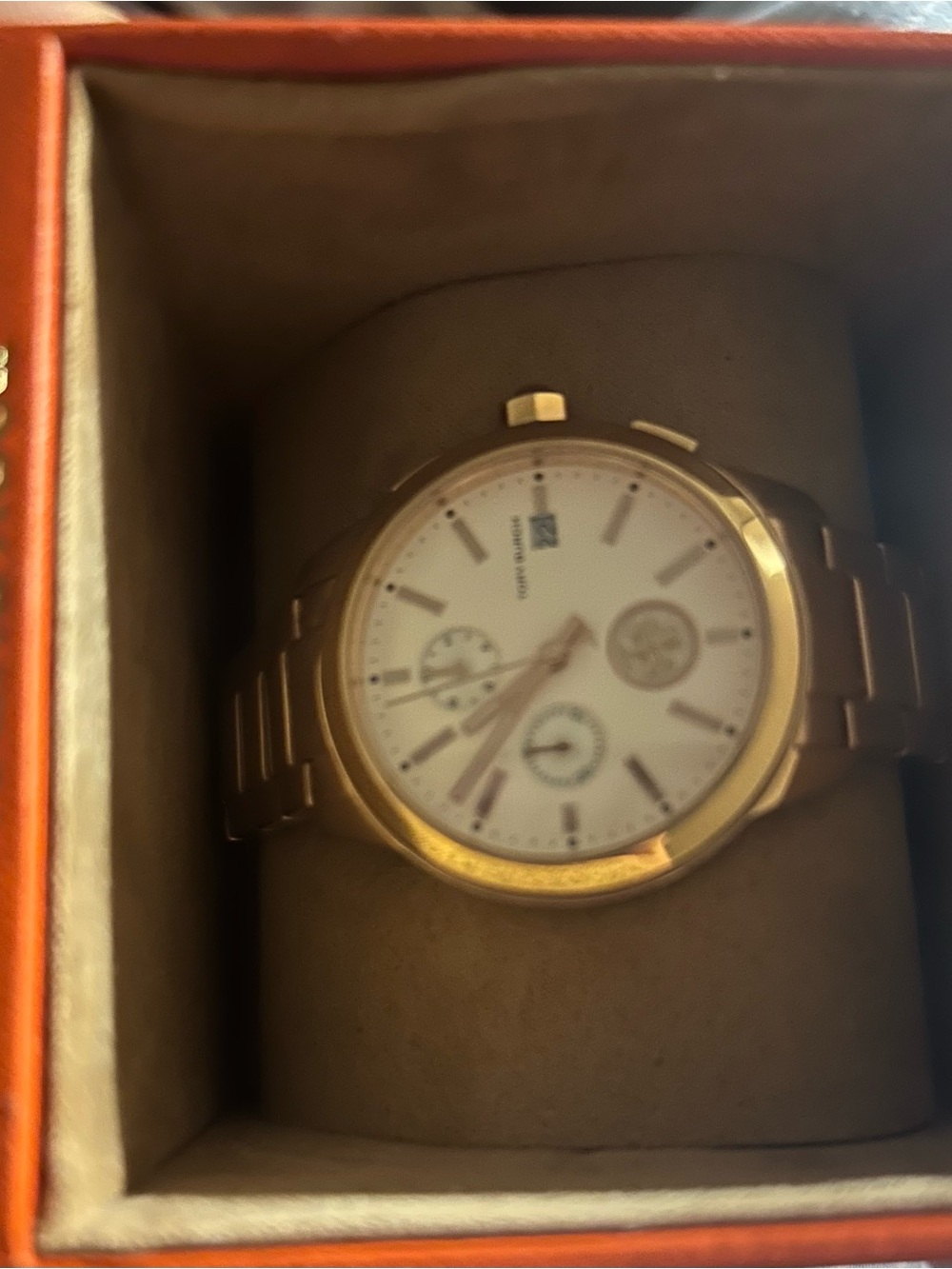 Tory Burch Chronograph Watch with White Dial